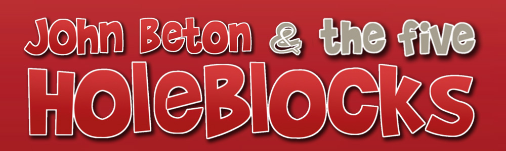 Veranstaltungsbanner mit Text: "John Betton & the Five Holeblocks"