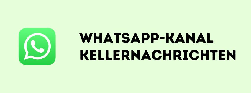 Banner: WhatsApp Kanal KellerNachrichten mit WhatsApp Logo