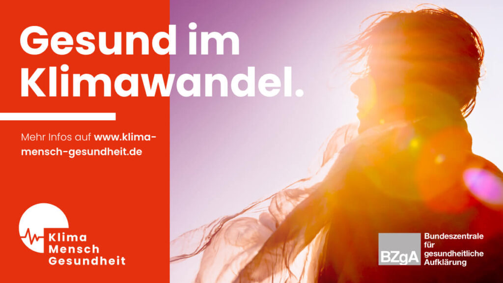 Gesund im Klimawandel - Poster der Bundeszentrale für gesundheitliche Aufklärung