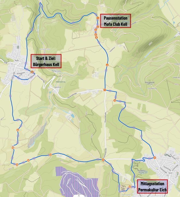 Übersichtskarte Winterwandertag Kell 2026