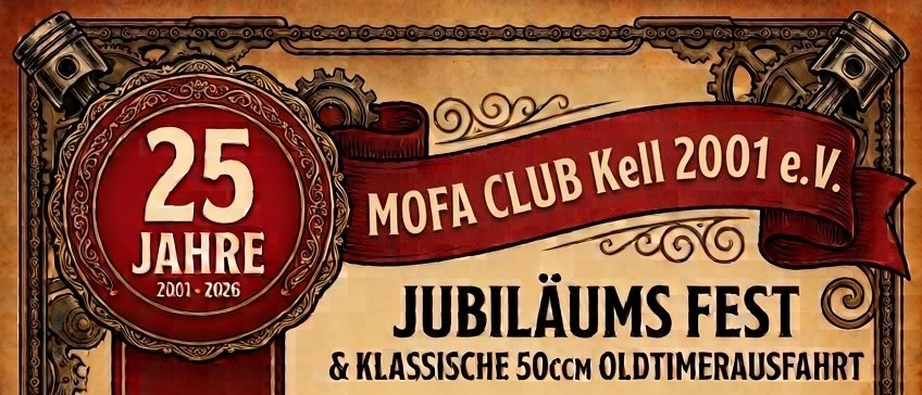 Blogbeitrag Banner 25 Jahre Mofaclub Kell