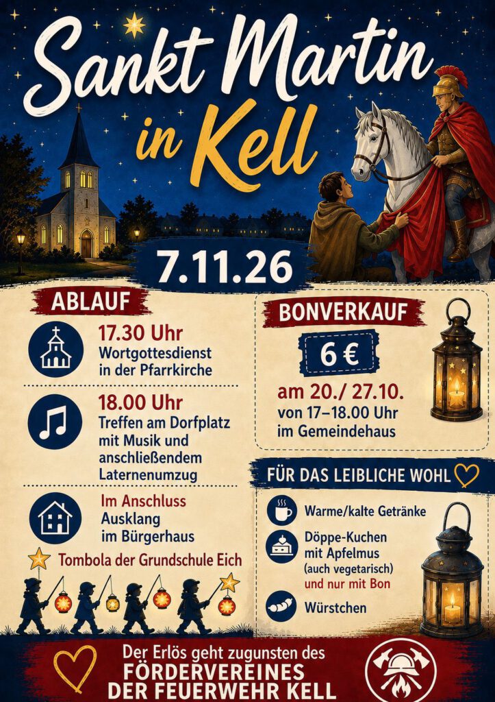 Plakat zu St. MArtin 2026 in Kell.